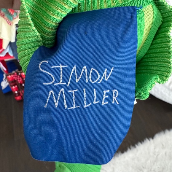 Simon Miller Green Peep Zip Sweater XS ZIPPER PULL MISSING - Picture 4 of 6